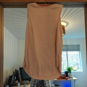 Cotton Rib Knit Tank - Cloud, M, NWOT, nude